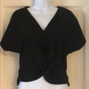 ZARA Black V-neck Top
